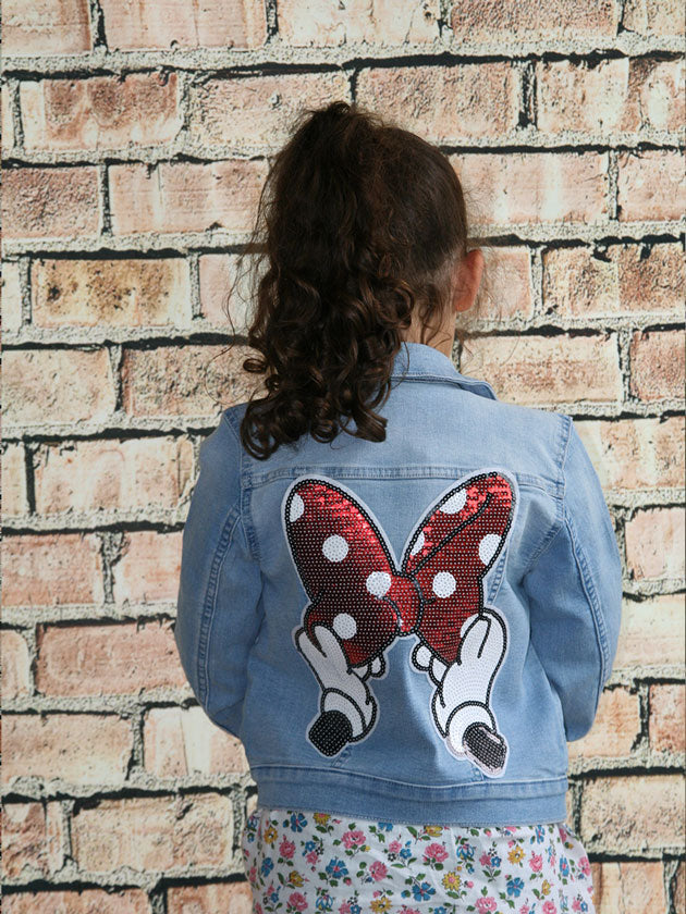 Boho Jeansjacke girls blau Unikat | nessesary.com