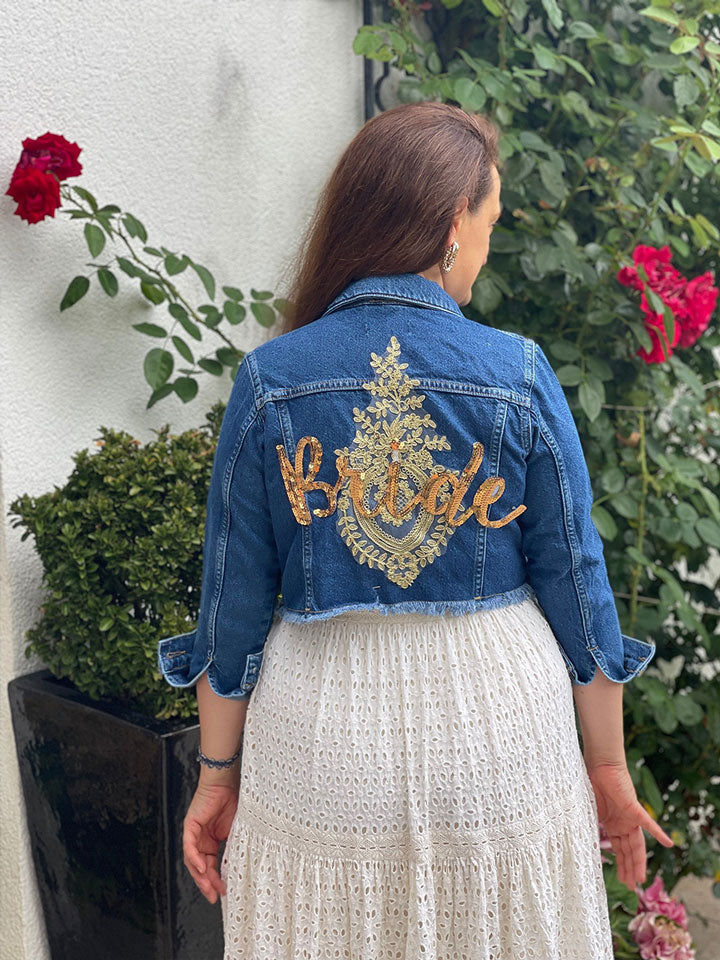 Boho Jeansjacke blau Vintage Bride JGA| nessesary.com